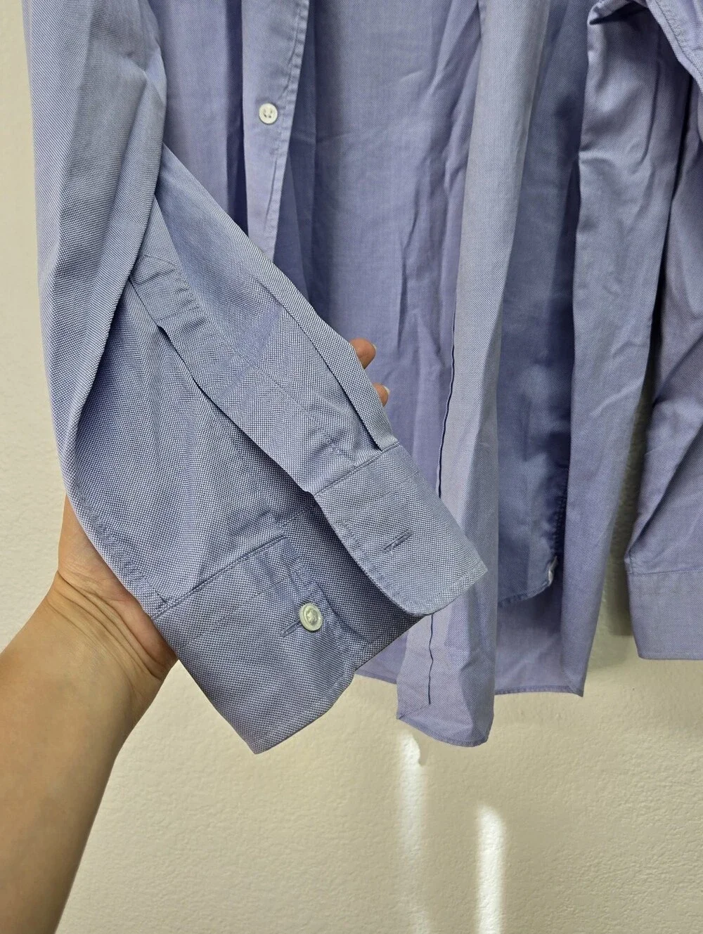 J.Crew Button Down Mens L Blue Thomas Mason Slim Fit 44174 Long Sleeve Oxford